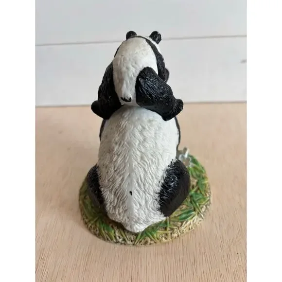 1988 Kroger Floral Shoppe Collectible Panda Bear Mother And Cub 5" J.L. Gosnell - Picture 2 of 5